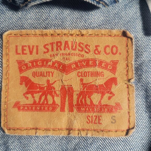Levi's Original Trucker Jacket Med Wash Blue Denim - Women's Size S - Picture 9 of 11